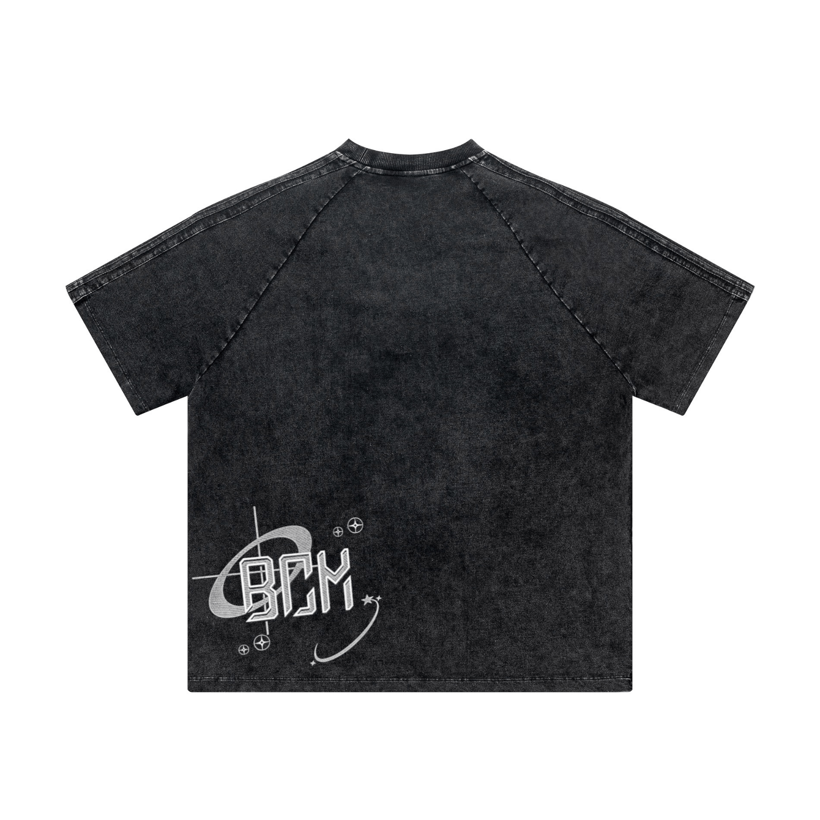 250GSM Vintage Wash Cotton Sweatshirt-Tee Snowflake Grey