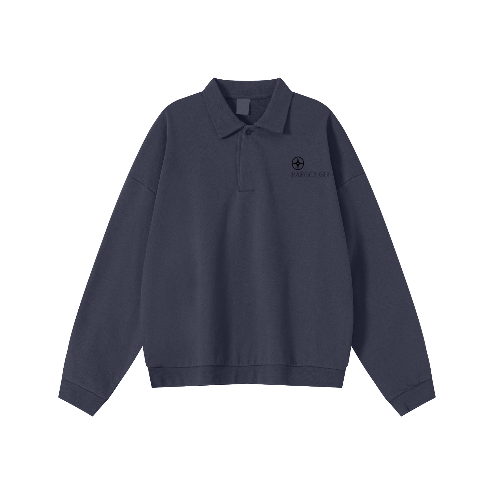 445GSM Baroque Fleece “Beef-Belly” Sweatshirt  Navy Blue