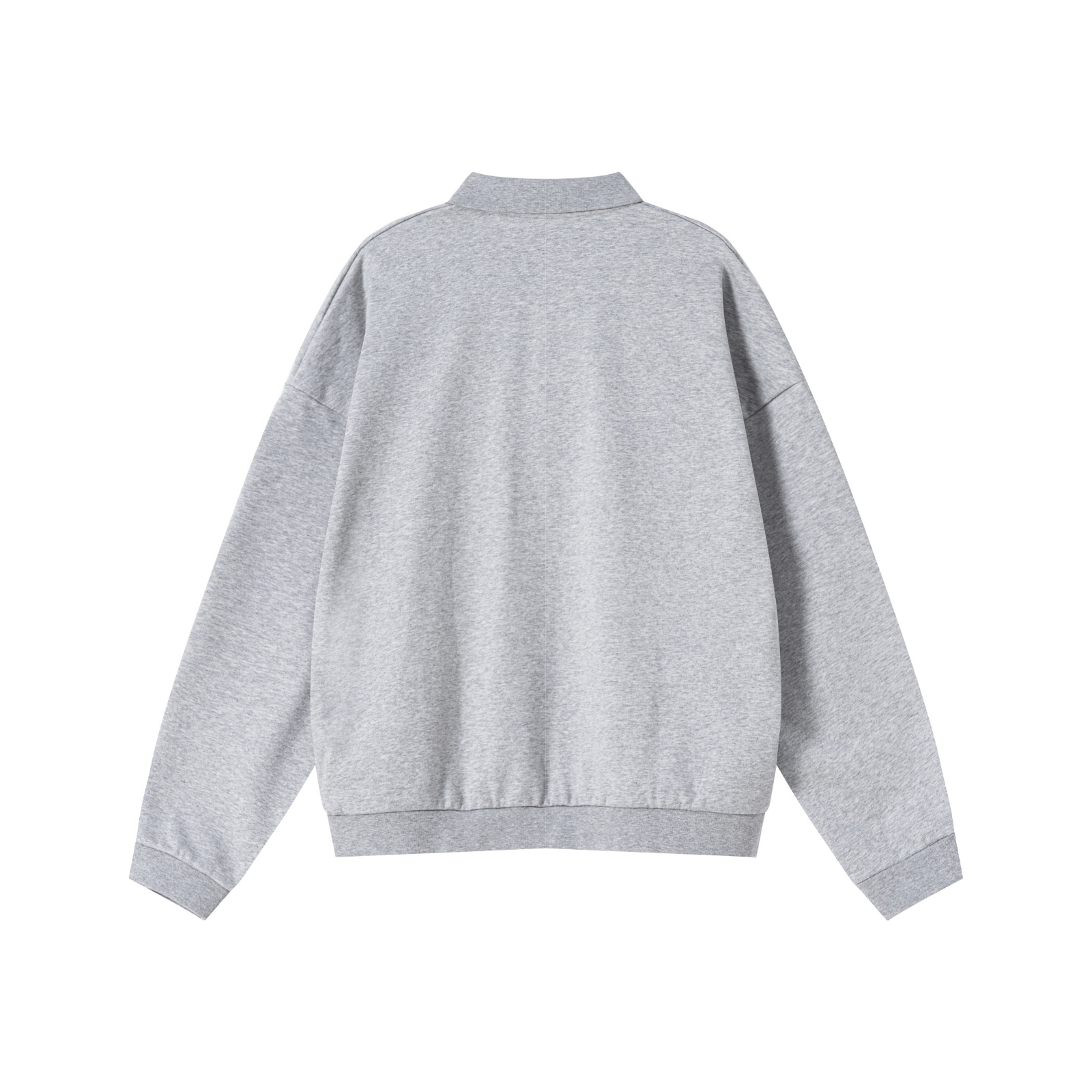 445GSM Baroque Fleece “Beef-Belly” Sweatshirt  Heathered Grey