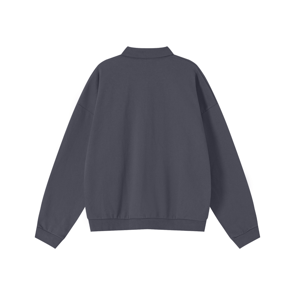 445GSM Baroque Fleece “Beef-Belly” Sweatshirt  Charcoal Grey