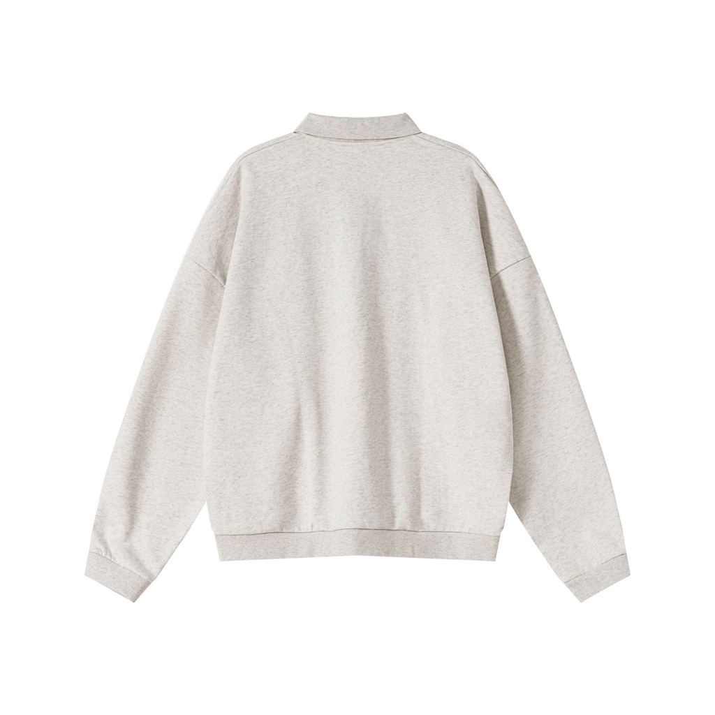 445GSM Baroque Fleece “Beef-Belly” Sweatshirt  Oatmeal Grey