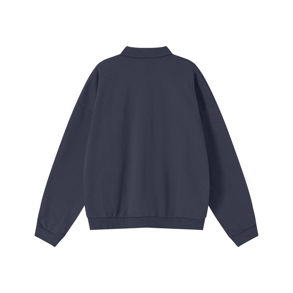 445GSM Baroque Fleece “Beef-Belly” Sweatshirt  Navy Blue