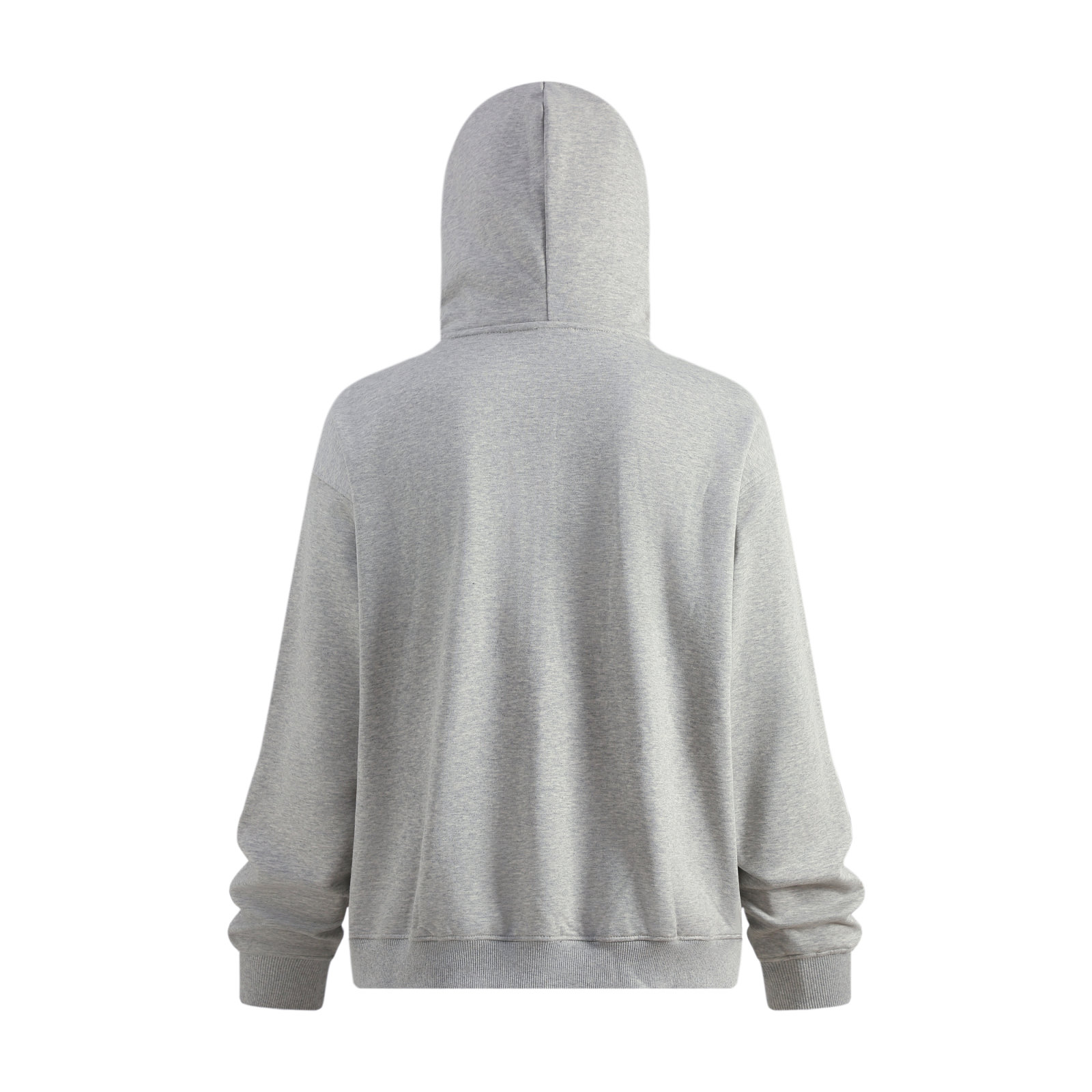 340GSM Urban Outdoor Fleece Zip Hoodie with Integrated Windproof Mask Heathered Grey
