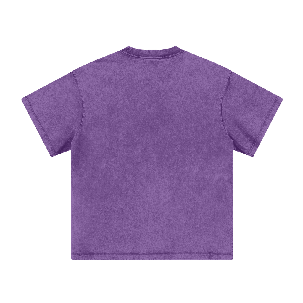 270GSM Women’s Vintage Soft Cotton Long T-Shirt Purple