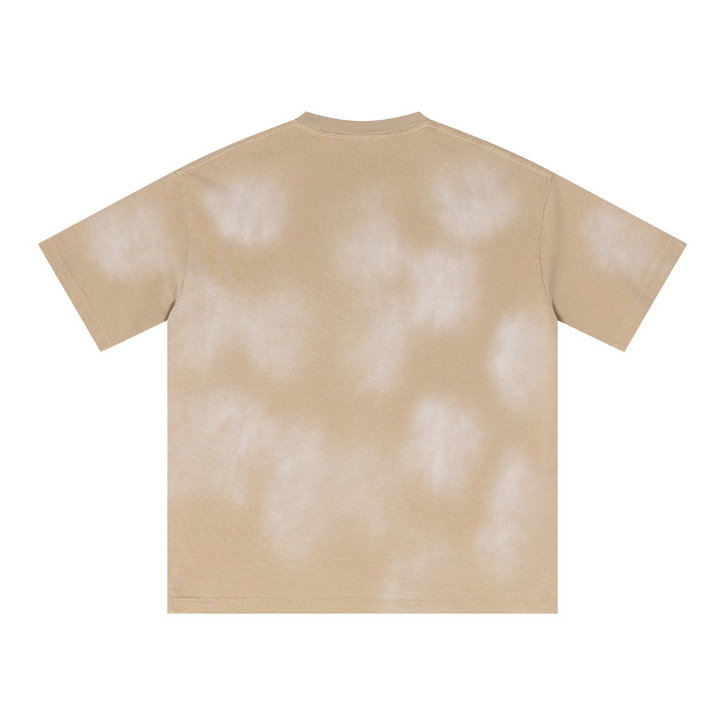 285GSM Crewneck Drop-Shoulder T-Shirt with Monkey-Wash Finish Khaki